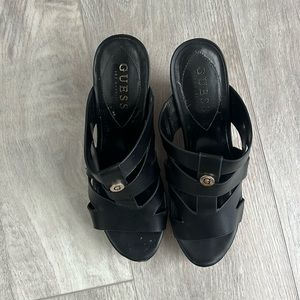 Black, wedge shoes